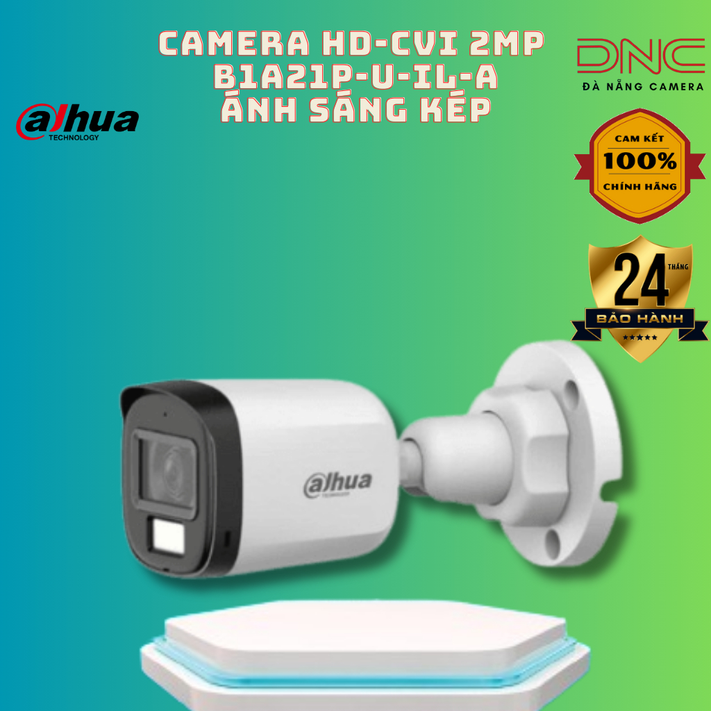 Camera Dahua có màu ban đêm, có mic thu âm DH-HAC-B1A21P-U-IL-A