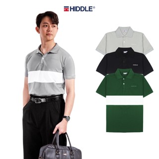 Áo polo phối màu nam cao cấp HIDDLE vải cotton chống nhăn, nhiều size màu đen, xám, xanh ve chai| H7-T11