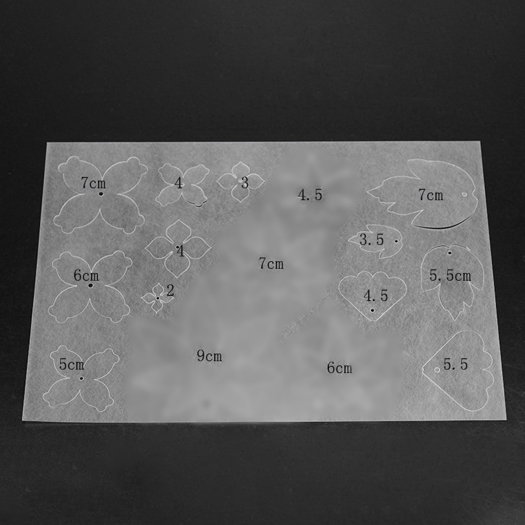 Bộ hoa lá hỗn hợp nhựa co nhiệt plastic shrink cắt sẵn làm thủ công handmade diy