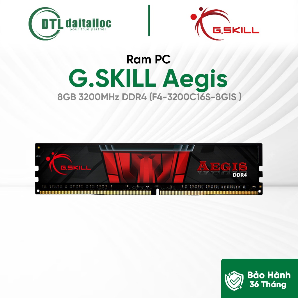 Ram Gskill 8GB / 16GB BUS 3200 Tản Nhiệt Lá | Chính Hãng | Bảo hành 36 Tháng