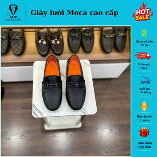 Giày Lười Moca Nam – Da Bò Thật | Đế Âm Tinh Tế | Bảo Hành 1 Năm - Mã Gx82