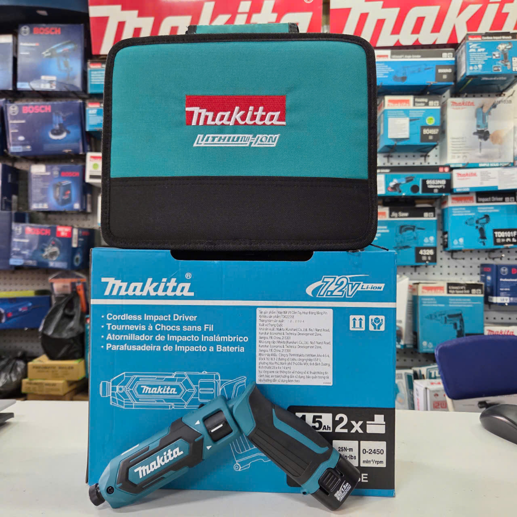 MÁY BẮT VÍT GẬP DÙNG PIN (25N.m) 7.2V MAKITA TD022DSE