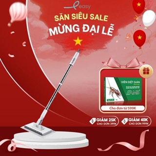 Cây lau đa năng kẹp giấy Easy KHÔNG CẦN GIẶT thay khăn dùng 1 lần, cây lau nhà mini 360 độ lau sàn tường nhà kệ bàn bếp