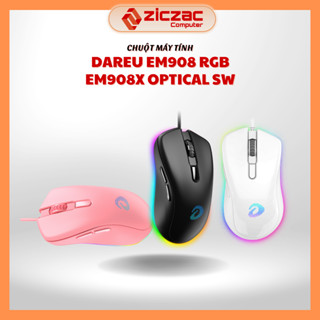 Chuột gaming giá rẻ DareU EM908 / EM908X Optical Switch RGB - Chính hãng bảo hành 24 tháng