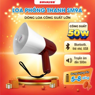   HỎA TỐC  Loa phóng thanh công suất lớn 50W Sunrise SM9A MP3 Loa phóng thanh cầm tay rao bán hàng ,chuyên dùng cho tour 