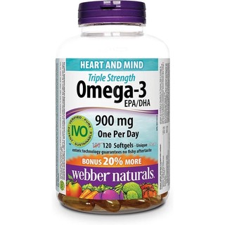  { Thanh lý lỗi nhẹ do vận chuyển} Dầu cá Omega 3 Triple Strength - Webber Naturals - hàm lượng cao xuất xứ Canada 