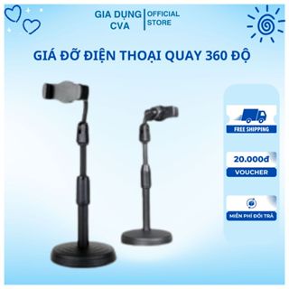 Giá đỡ điện thoại đẻ bàn kẹp điện thoại gậy Livestream quay video xoay 360 độ