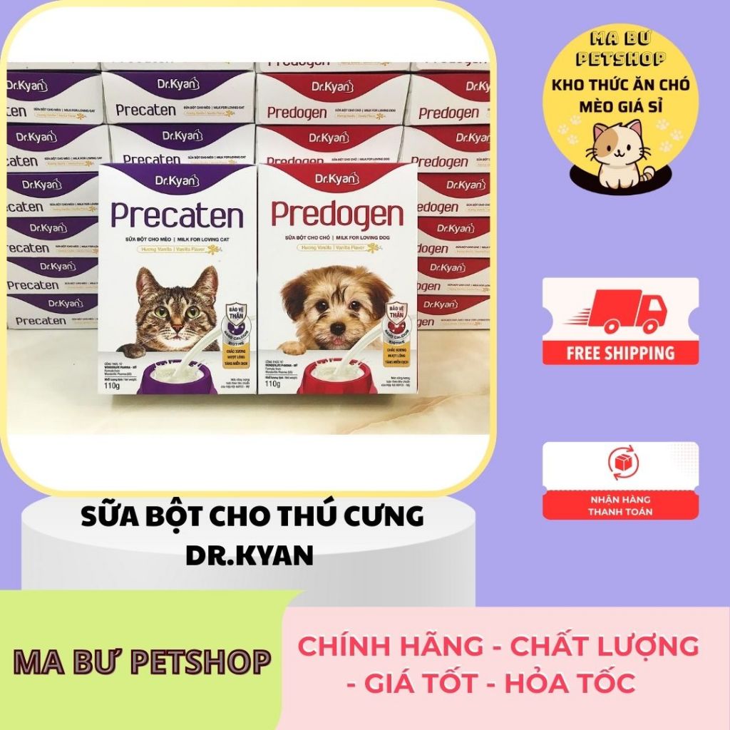 [CHÍNH HÃNG] SỮA BỘT DINH DƯỠNG DR.KYAN CHÍNH HÃNG CHO CHÓ MÈO CON LON 400G/ HỘP 100G