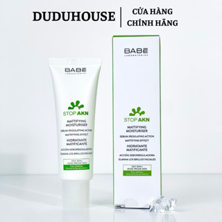 Kem Dưỡng Babe Stop AKN Mattifying Moisturiser Dưỡng Ẩm, Kiềm Dầu, Cho Da Dầu Mụn 50ml Duduhouse