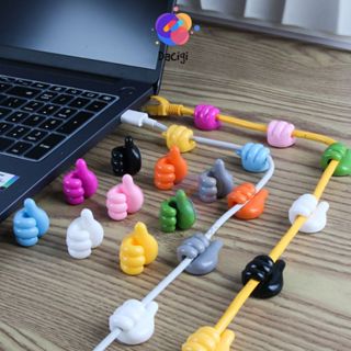 Móc treo dây sạc điện thoại, móc giữ dây tai nghe hình bàn tay ngộ nghĩnh, đồ decor phòng - Dacigi