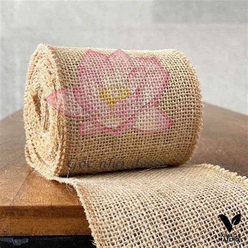 Ruy băng vải bố, 10 CUỘN, phụ kiện handmade, ruy băng vải đay, buộc quà buộc hoa trang trí🎀