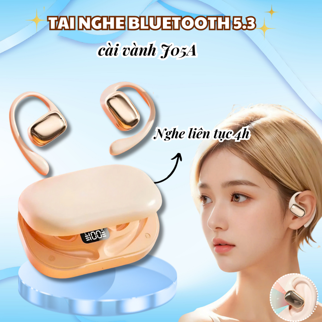 Tai nghe Bluetooth  cài vành J05A - BẢO VỆ MÀNG NHĨ - KHÔNG ĐAU TAI - Tai nghe hiệu năng cao Với Blu