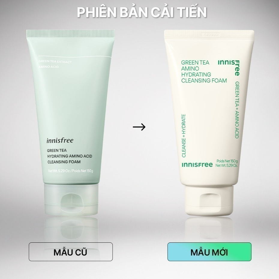 Sữa Rửa Mặt Trà Xanh Innisfree Green Tea Foam Cleanser 150ml Giúp Làm Sạch Sâu và Duy Trì Độ Ẩm