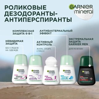 Lăn khử mùi Garnier Mineral 50ml xuất xứ Nga cho mọi loại da