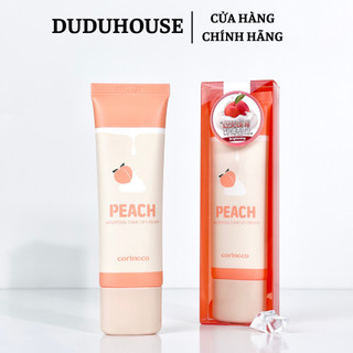  Kem đào dưỡng trắng nâng tone da Hàn Quốc Coringco Peach Whipping Tone Up 50ml Duduhouse 