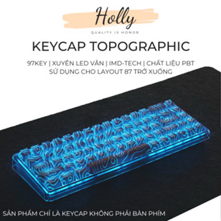 Keycap PBT Xuyên LED Vân Topographic 4.0, Keycap Countour Dùng Cho Bàn Phím Cơ Led RGB