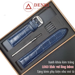 Dây Đeo Bằng Da Thật Cho Đồng Hồ Seiko No. Set 5 Dây Khóa Cài Hộp Gỗ