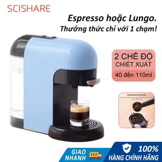 Máy espresso SCISHARE Máy pha cà phê Ý | 2 chế độ chiết xuất | Espresso và lungo Cà phê đậm vị