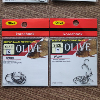 ( 2 BỊCH ) Lưỡi câu tôm OLIVER, lưỡi sắc bén đầy đủ các size {Size 4-7}