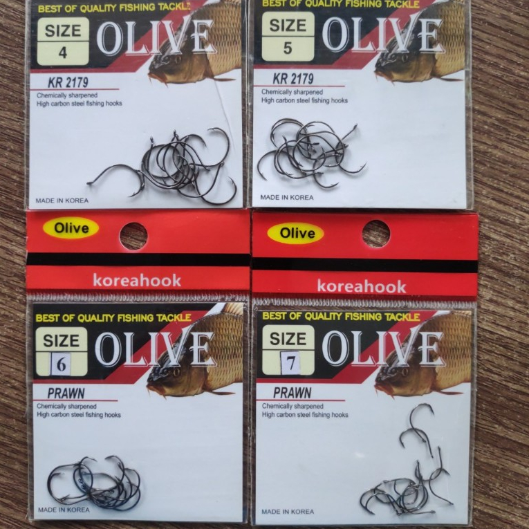 ( 2 BỊCH ) Lưỡi câu tôm OLIVER, lưỡi sắc bén đầy đủ các size {Size 4-7}
