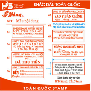 Con dấu lật liền mực  khắc 1 đến 4 dòng đặt theo yêu cầu