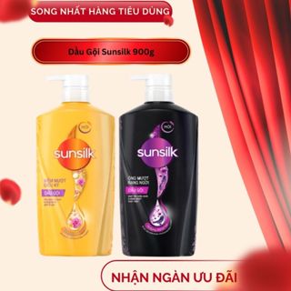  Dầu gội Sunsilk 900g làm sạch và mềm mượt tóc gấp 5 lần cho mái tóc ngát hương suốt 48h 