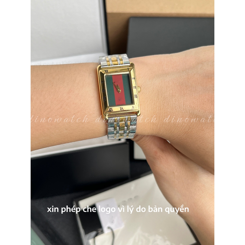 Đồng hồ nữ mặt chữ nhật dây thép size 22x30mm G-Frame