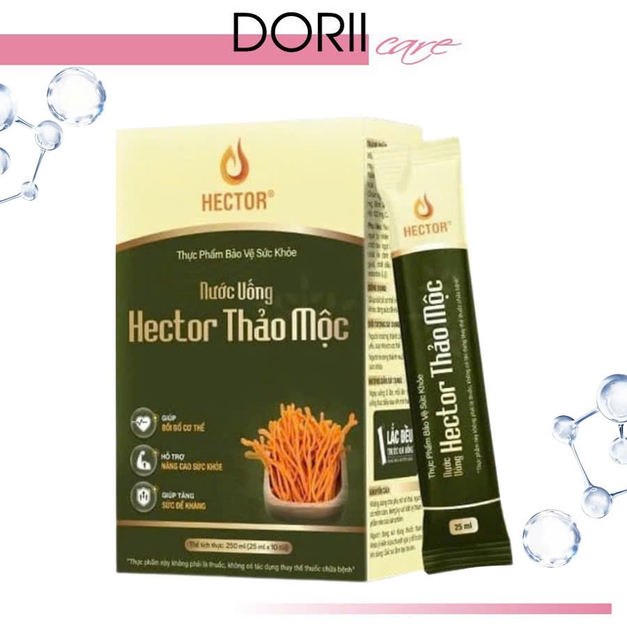 HECTOR Nước uống Thảo mộc thiên nhiên hỗ trợ sức khoẻ dạng gói (25ml x10 gói)
