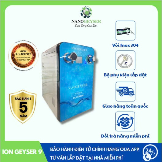 Máy điện giải ion kiềm cao cấp Nano Geyser - ION GEYSER 9