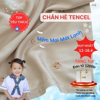 Chăn Tencel Cho Bé Cao Cấp Đi Học, Hình Thêu An Toàn, Chăn Hè Mát Lạnh Chăn Mỏng Mền Cho Bé Mẫu Giáo Tiểu Học Mầm Non
