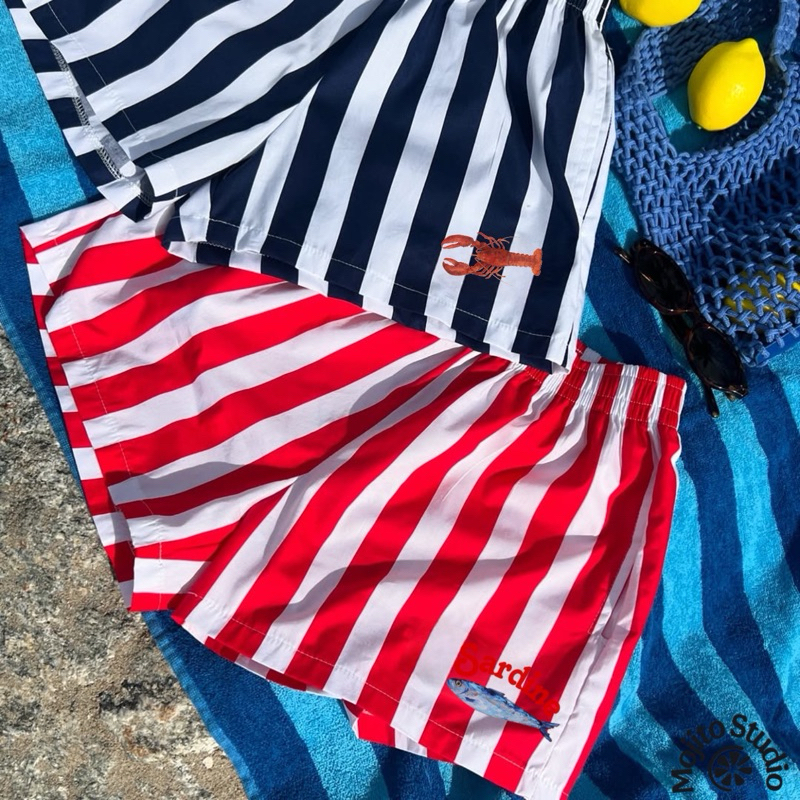 [HÀNG MỚI VỀ] Quần Đùi Dù Nam Nữ Kẻ Sọc Vintage Phong Cách Mỹ -  MOJITO STUDIO