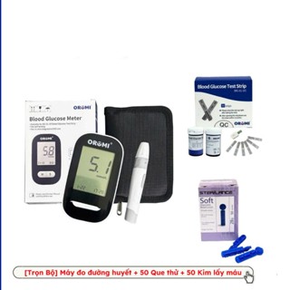 Máy đo đường huyết OROMI CMS10A - COMBO 50 que test + 50kim - Bảo hành trọn đời
