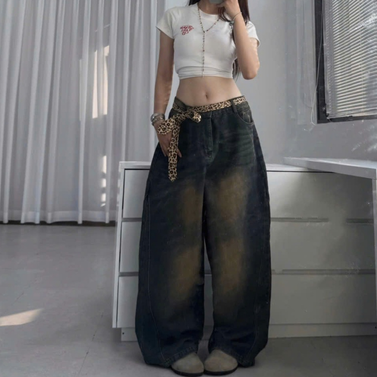 Quần Jeans Basic Ống Cong Form Rộng Thụng Wash Nhiều Màu Tôn Dáng – Baggy Unisex Streetwear | SSSTore.Aesthetic | BigBuy360 - bigbuy360.vn