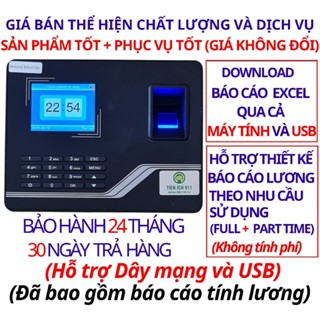 Máy Chấm Công Vân Tay Kết Nối Dây Mạng và USB F920 - Hỗ Trợ Tính Lương Fulltime + Partime