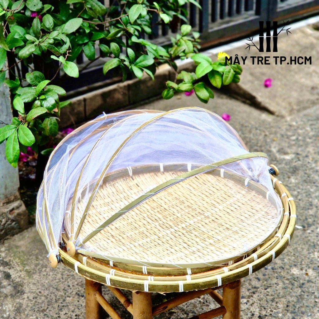 Mẹt tre căng màn size to đại 50,55,60cm dùng phơi hạt, đựng đồ ăn tránh côn trùng