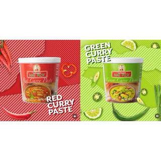 MAE PLOY Gia Vị Cary Đỏ / Cary Xanh Hộp 400gr Red Curry Paste & Green Curry Paste