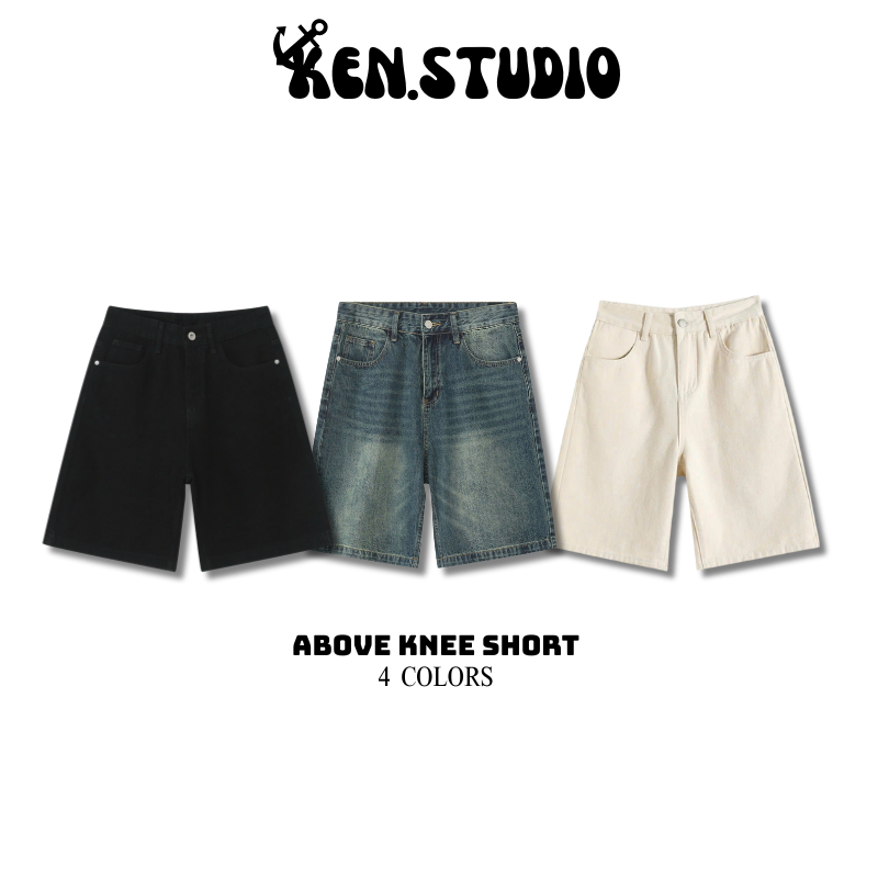 [ HÀNG MỚI VỀ ] ABOVE KNEE SHORT JEAN - Quần Short jean Retro form trên gối trẻ trung, năng động