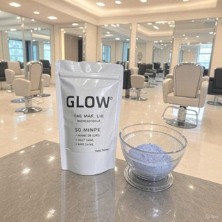 Bột Tẩy Tóc GLOW - Bột xanh, Mịn, Không sót - bột tẩy chính hãng chất lượng