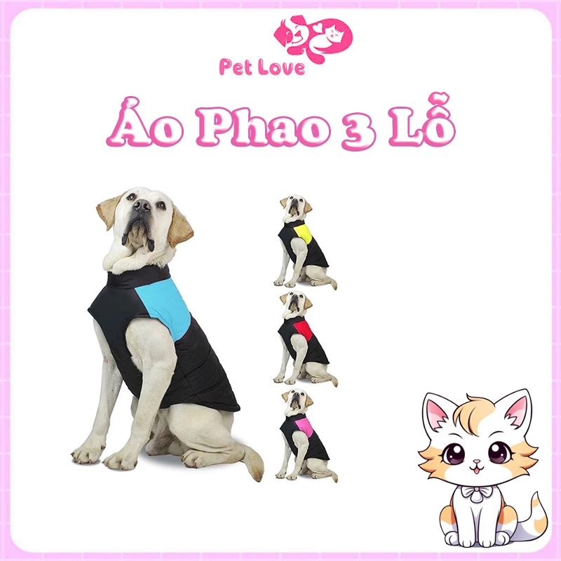 Áo phao ba lỗ cho chó mèo