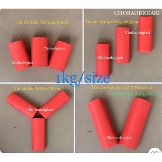 1kg Túi rác cuộn Đỏ, túi rác Đỏ dạng cuộn không lõi, tiện lợi, túi đựng rác sinh hoạt hàng đẹp, dai chắc (SP Y hình)....