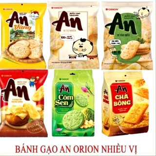  Combo 3 - 5 Gói Bánh Gạo Nướng AN Orion Các Vị 