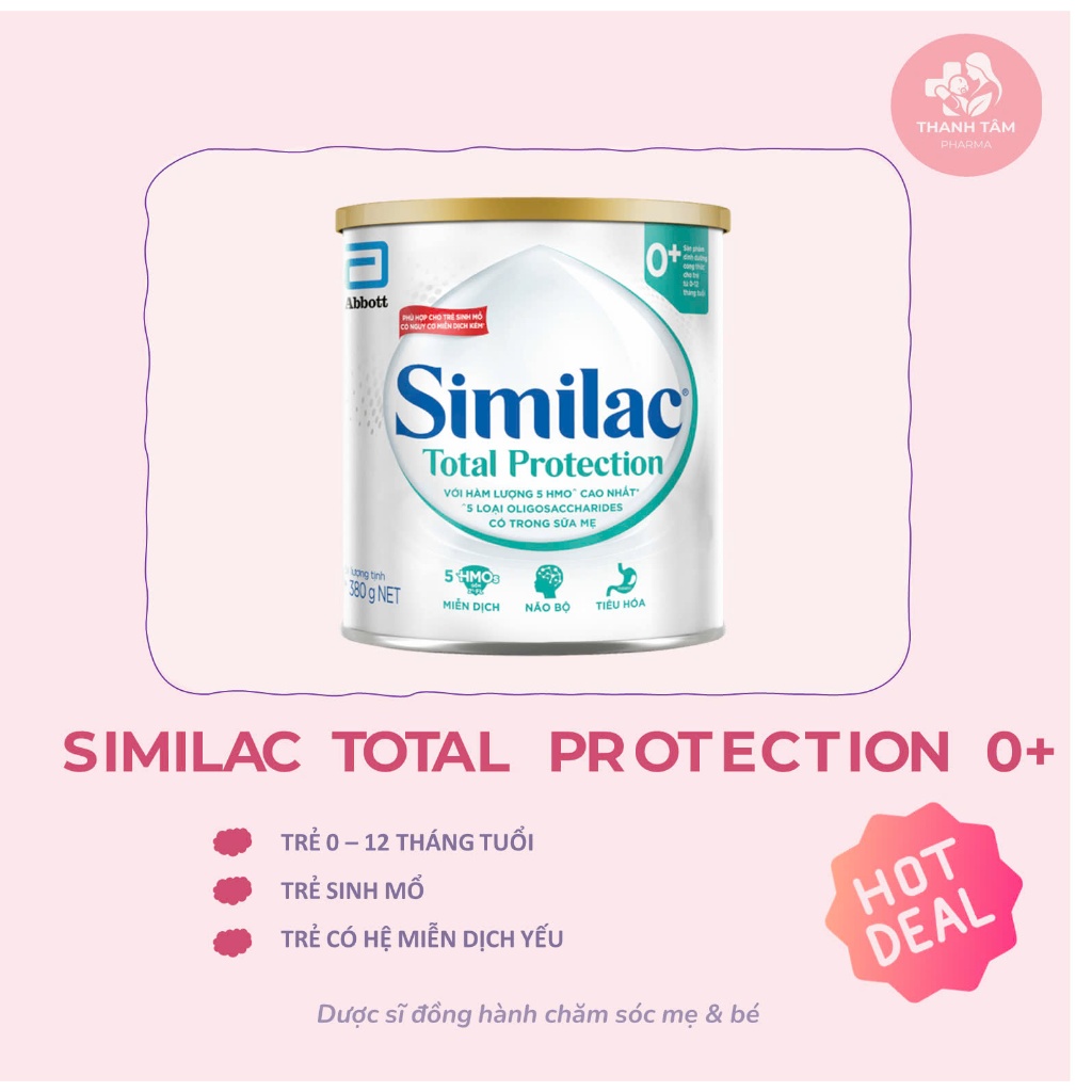 Date 19.02.2028 Sữa Similac Total Protection 0+ (5 HMO+) 380g (0 - 12 tháng)