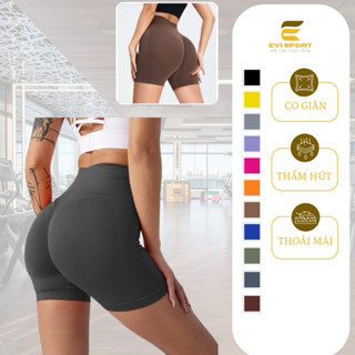 Quần short đùi thể thao Mitao tập Gym chun mông hàng QC dệt kim