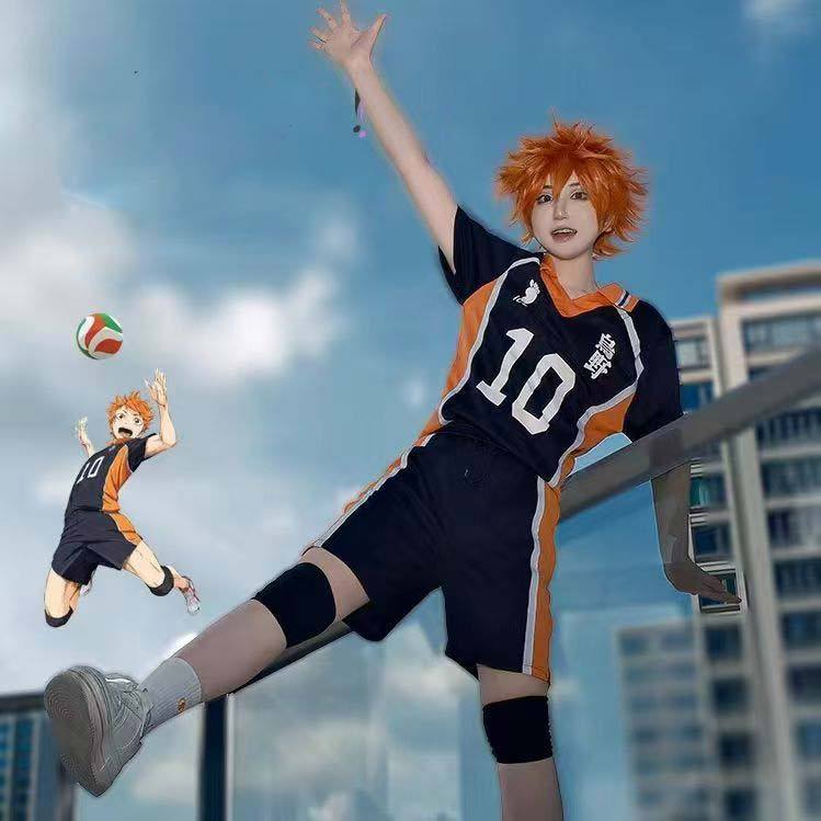 Haikyuu Bộ quần áo thể thao hóa trang nhân vật Karasuno nhiều màu tùy chọn
