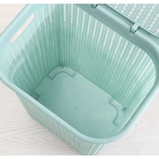 GIỎ ĐỰNG QUẦN ÁO ĐA NĂNG – SỌT ĐAN CÓ NẮP KIỂU HÀN QUỐC GỌN NHÀ – SẠCH SẼ – THẨM MỸ