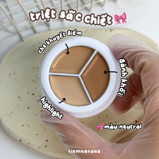   CHE KHUYẾT ĐIỂM CHIẾT - ĐỌC MÔ TẢ VÀ HÌNH ẢNH  Kem Triệt Sắc  Che Khuyết Điểm 3 Ô 