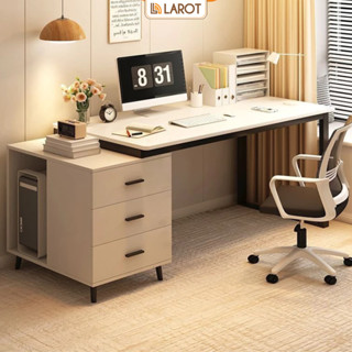 Bàn làm việc kết hợp tủ đồ 3 ngăn thiết kế chân khung sắt mặt gỗ đa năng thương hiệu GAPI  - GM196