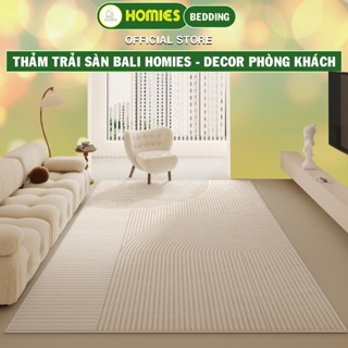 Thảm Trải Sàn Bali HOMIES Bedding & Décor Hoạ Tiết Trang Trí 2025 Basic, Decor Trải Phòng Khách