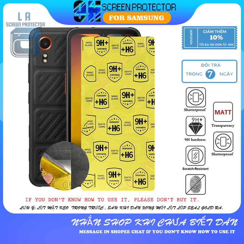 Dán màn hình samsung Galaxy Xcover7/Xcover6 pro/Xcover, Nano dẻo 9H
