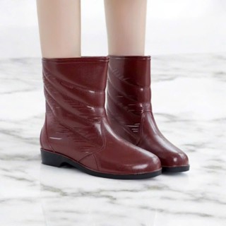 Ủng ngắn đi mưa nữ size 36-41 đế mềm, ủng làm vườn, ủng đi phượt, ủng bảo hộ màu nâu